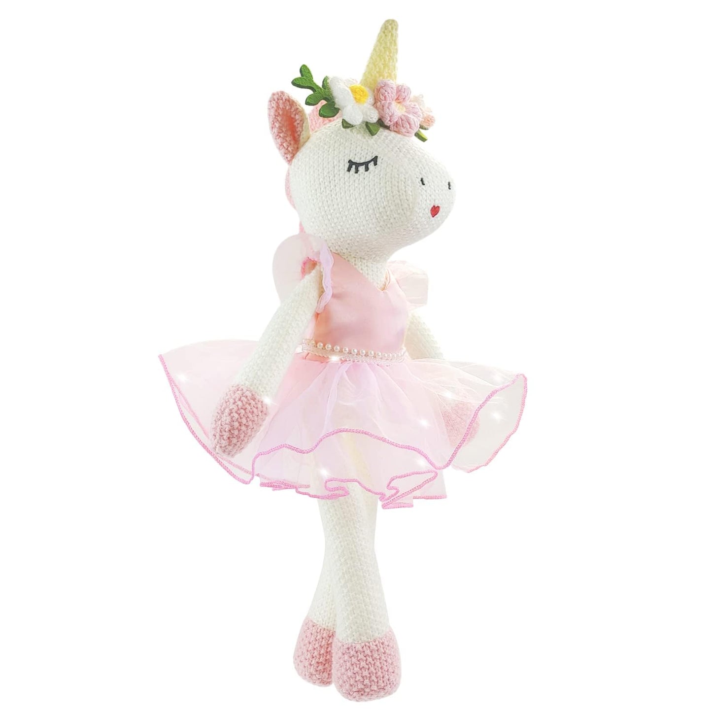 JUSTQUNSEEN Unicorn Stuffed Animals Plush – Pink Ballet Unicorn Toy for Girls