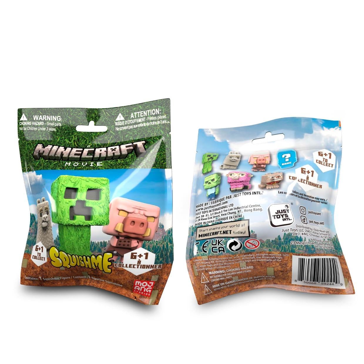 Just Toys LLC – Minecraft Movie SquishMe Squishy Toy | Officially Licensed Stress Relief & Fidget Toy