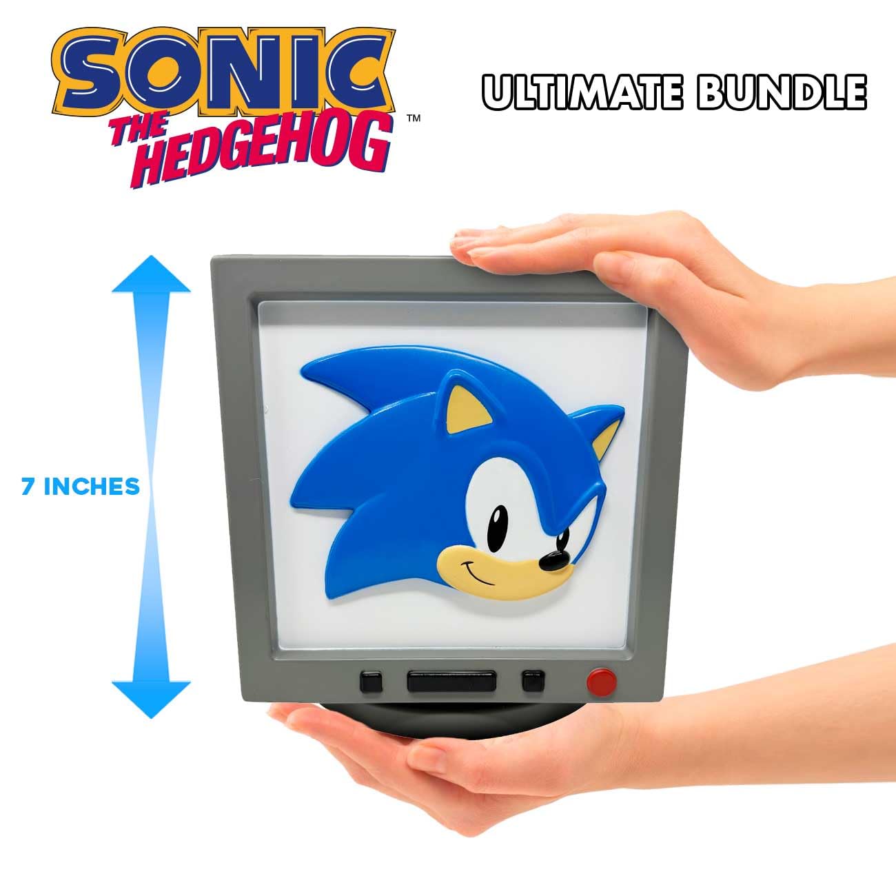 Sonic The Hedgehog Surprise TV Bundle – 10-inch Sonic TV Box with 7-Item Collectible Set | Just Toys LLC