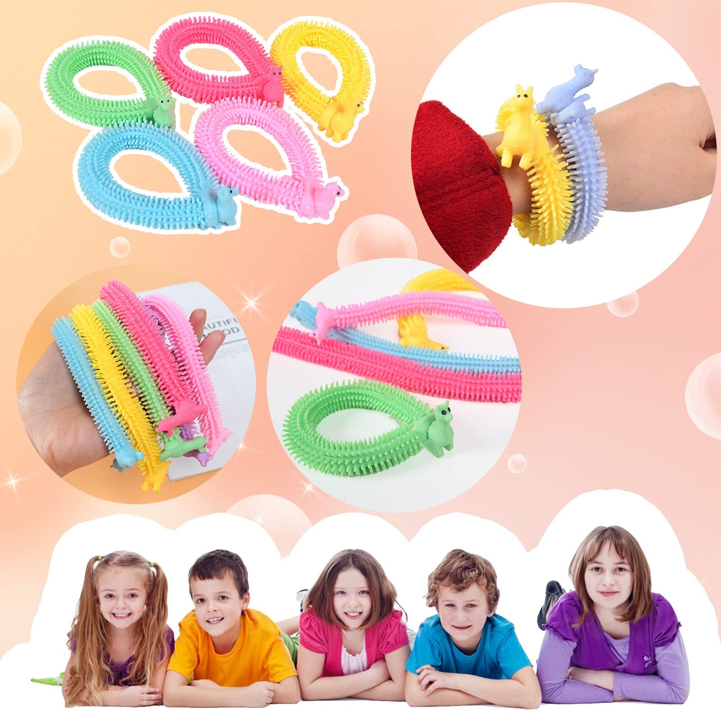 Juuxncgv 18Pack Stretchy Fidget Toy – Upgraded Sensory String for Kids & Adults