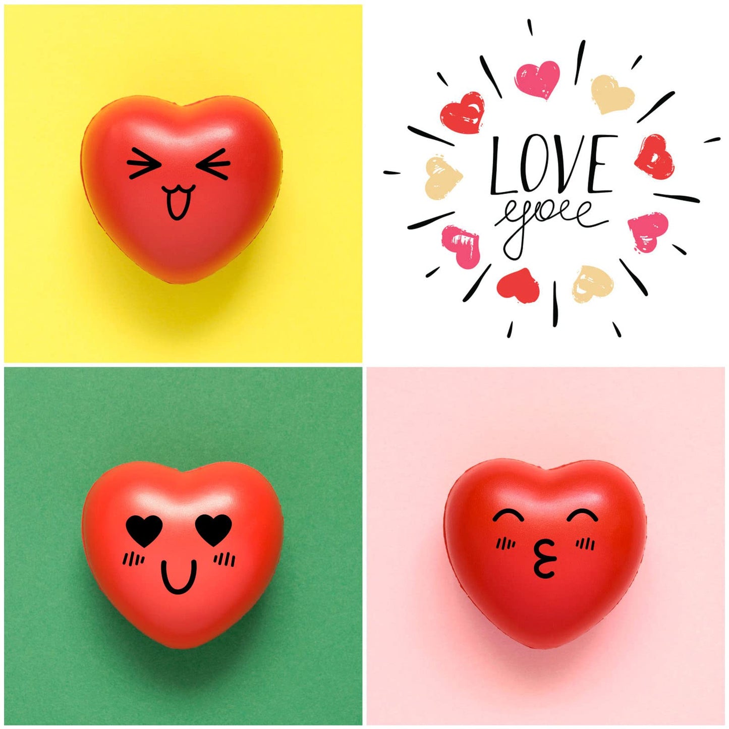 Juuxncgv 30 Pcs Heart Stress Balls – Mini 1.6in Heart-Shaped Smiley Stress Toys