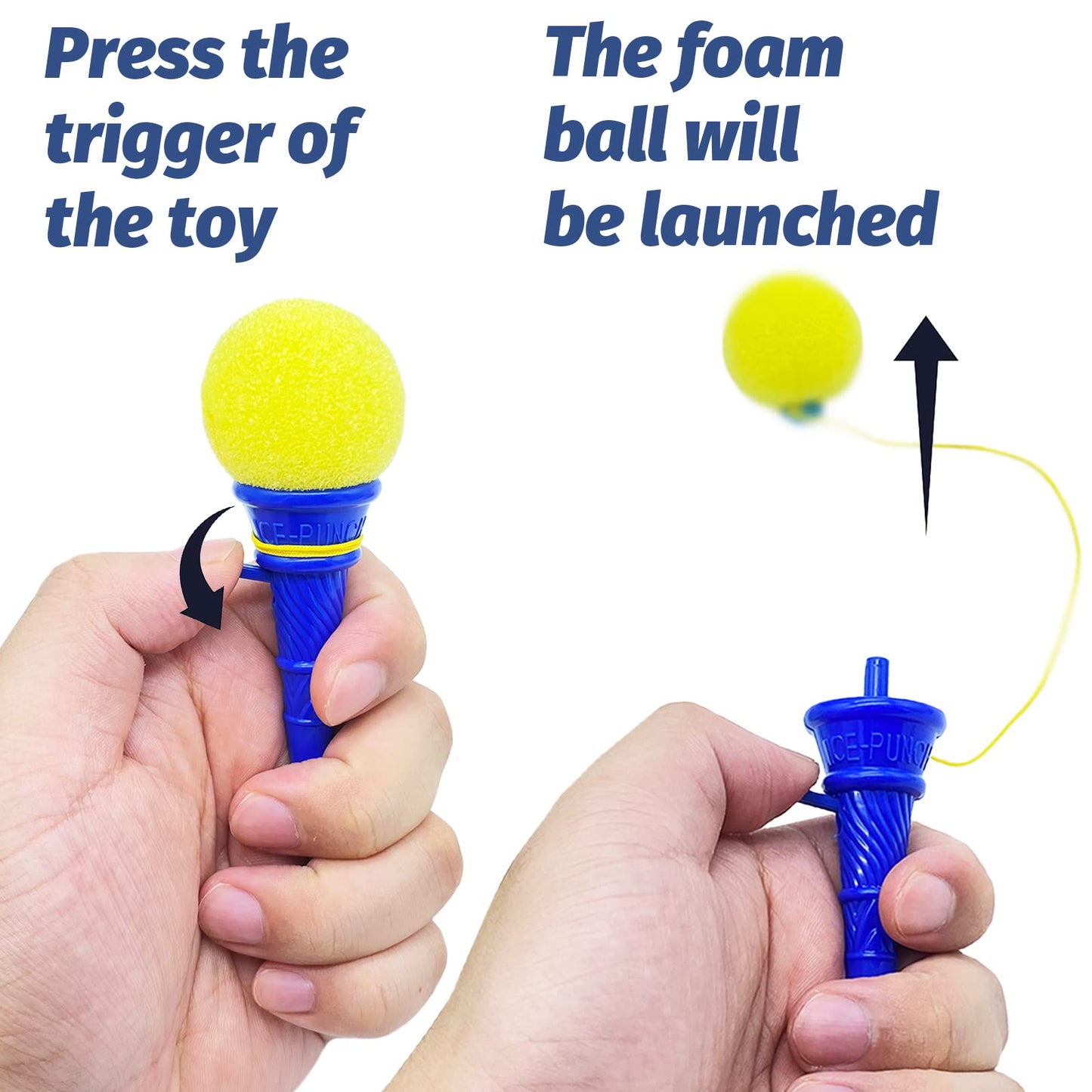 Juuxncgv 30PCS Ice Cream Shooters Toy - 4-Inch Foam Ball Launcher Set for Kids | Party Favors & Carnival Prizes