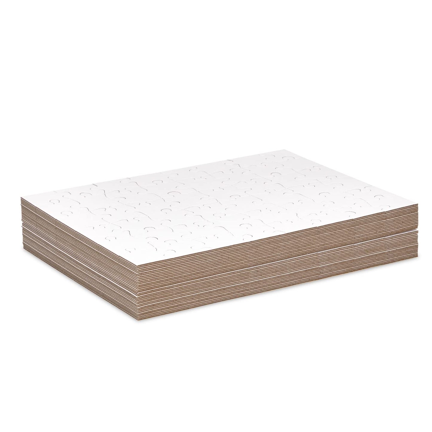 Juvale Blank Puzzles to Draw On – 36-Pack DIY Craft Blanks (48 Pieces Each, 8.5 x 11 in, White)
