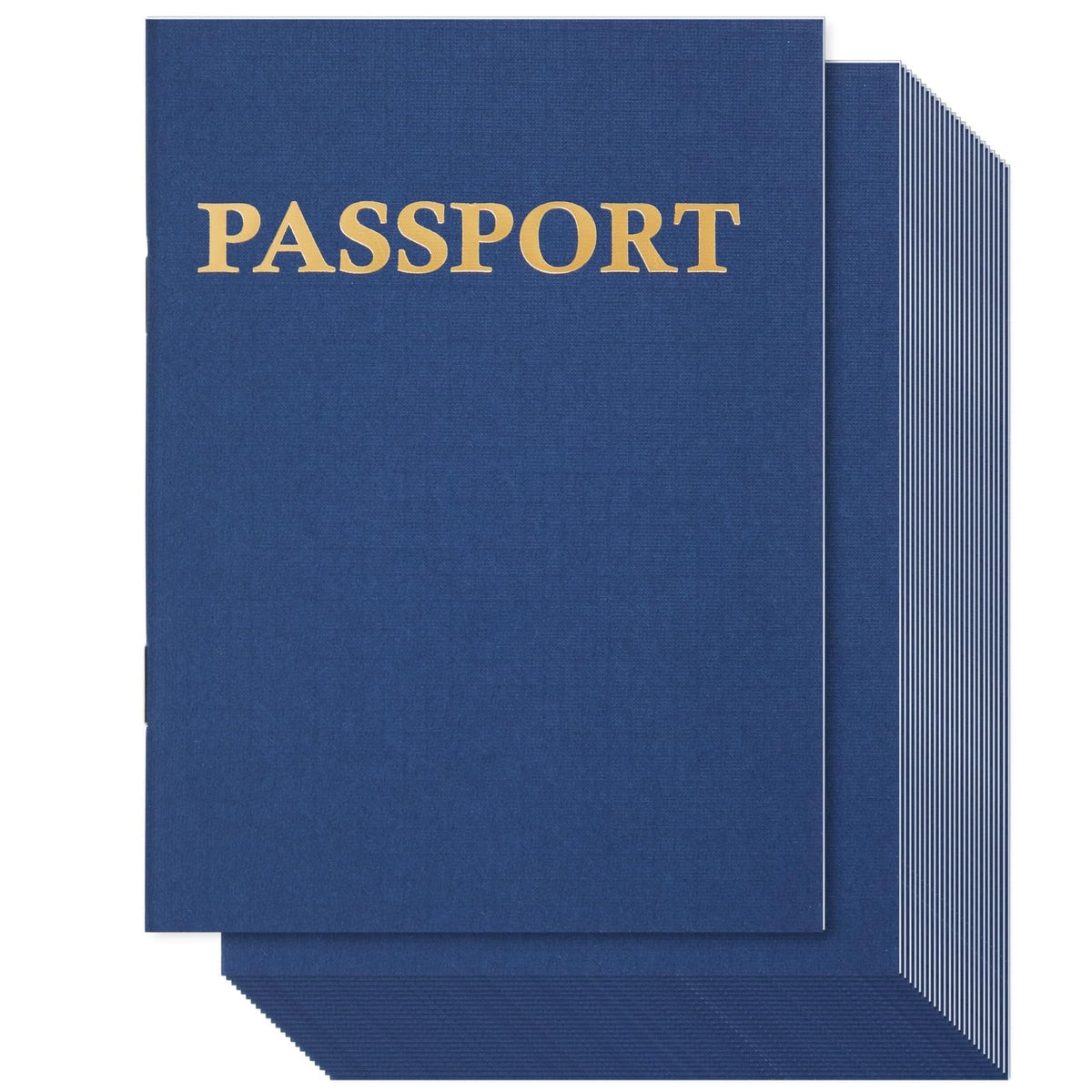 Juvale Kids Passport Book — 24-Pack, Blue Soft Cover, 4.1x5.6 in