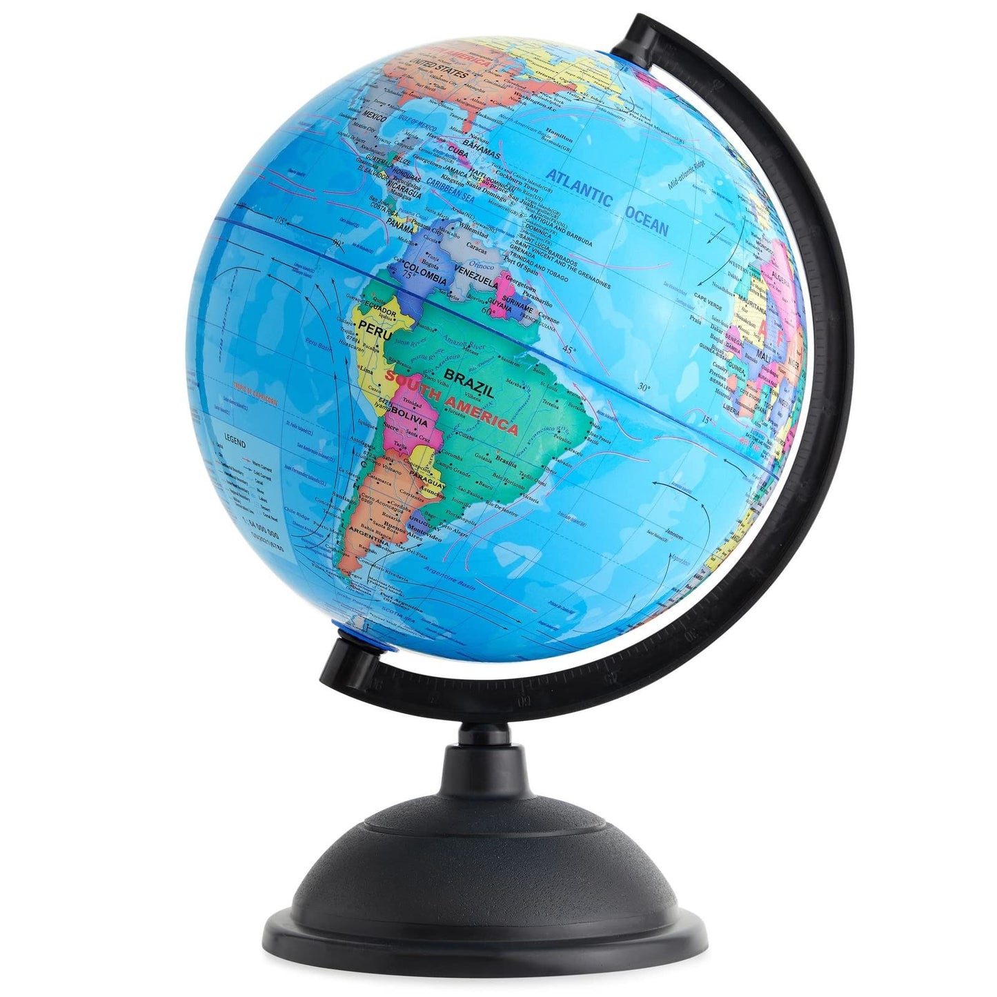 Juvale World Globe for Kids - 8-Inch Educational Globe with Stand | Classroom Decor