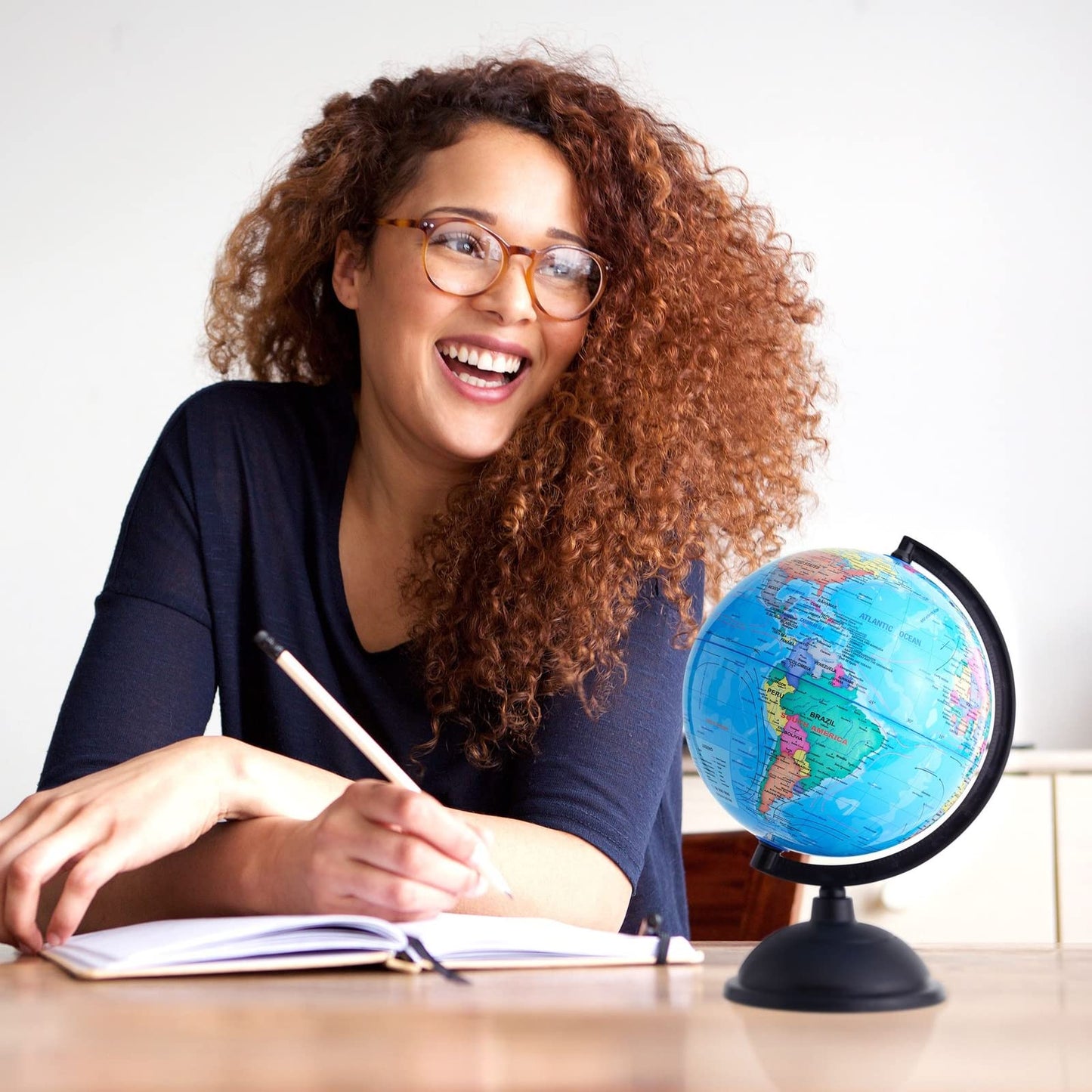 Juvale World Globe for Kids - 8-Inch Educational Globe with Stand | Classroom Decor