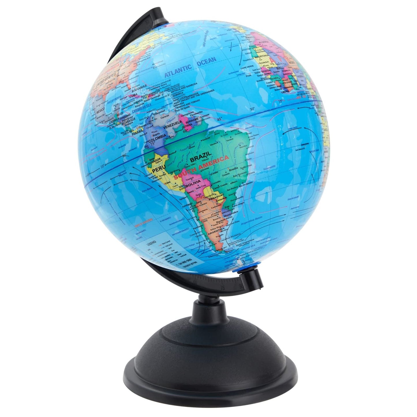 Juvale World Globe for Kids - 8-Inch Educational Globe with Stand | Classroom Decor