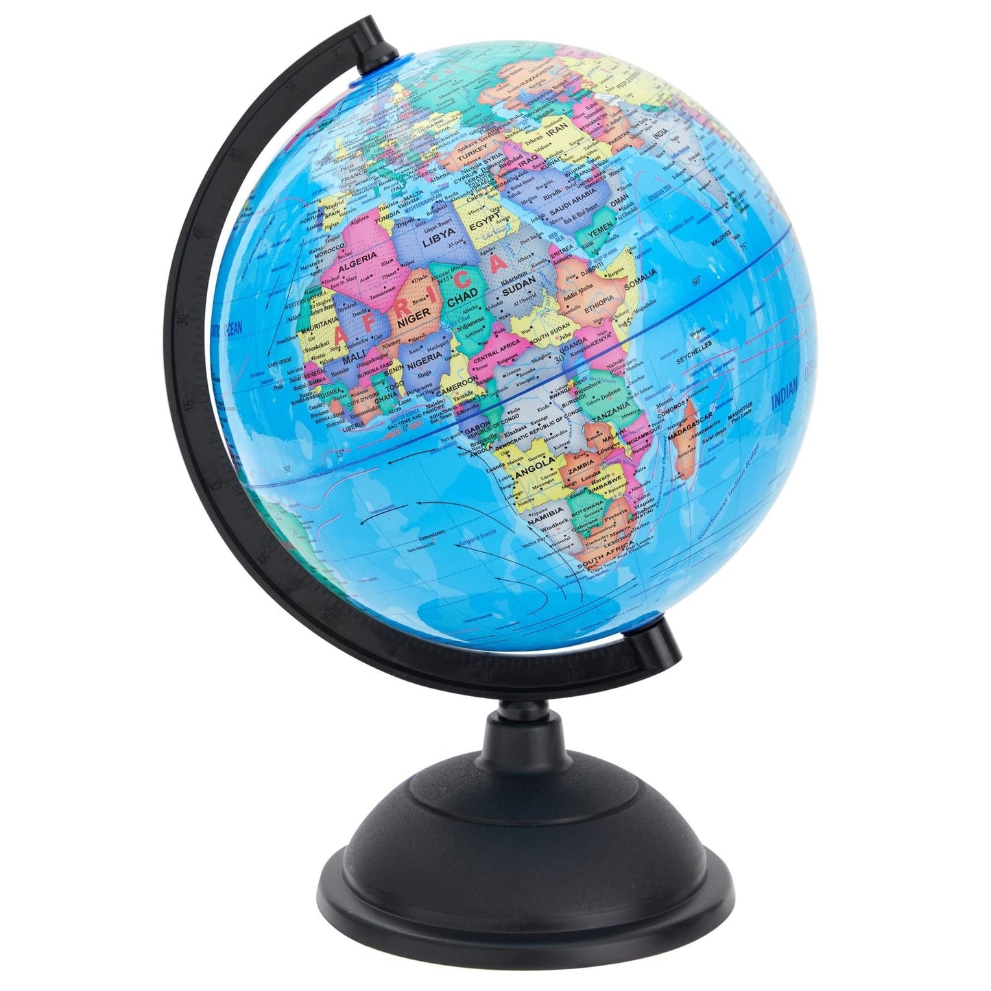 Juvale World Globe for Kids - 8-Inch Educational Globe with Stand | Classroom Decor