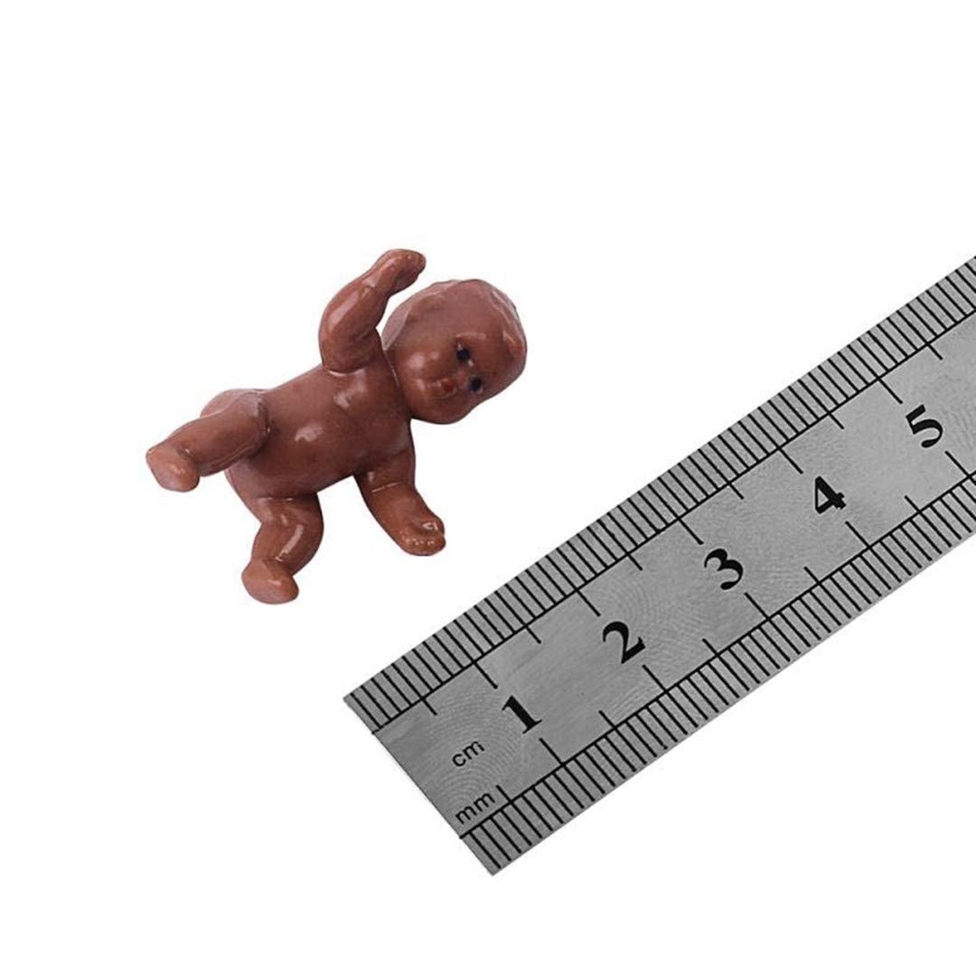 JUXINGDAZYF 36-Piece King Cake Babies – 1.2-Inch Mini Plastic Babies for Baby Shower, Ice Cubes, and Party Decor (Black)