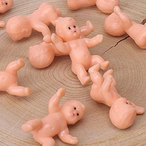 JUXINGDAZYF 1.2in King Cake Babies – 36 Mini Plastic Babies for Baby Shower Ice Cube Games & Party Favors