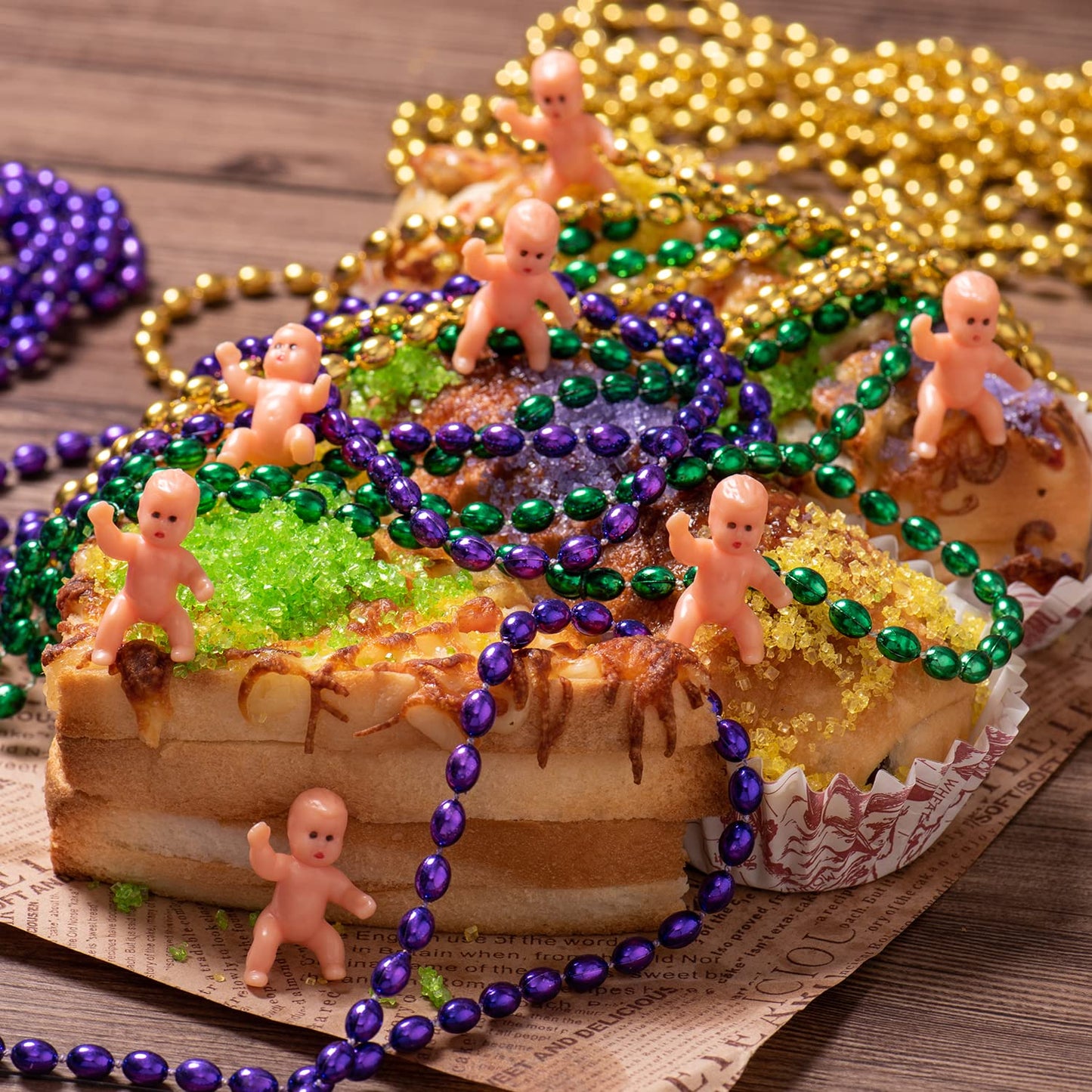 JUXINGDAZYF 1.2in King Cake Babies – 36 Mini Plastic Babies for Baby Shower Ice Cube Games & Party Favors