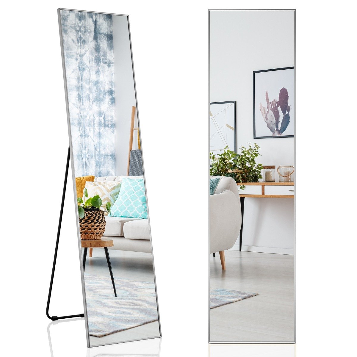 160 x 40cm Full Length Mirror with Shatter-proof Glass-Black