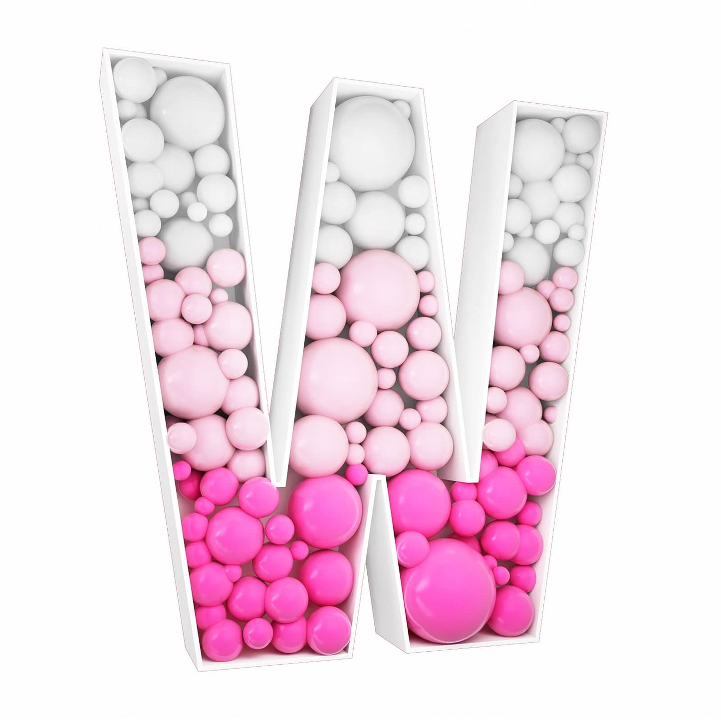 JW Passion 3ft Mosaic Balloon Frame Letters DIY Kit – Large Backdrop Decor for Parties