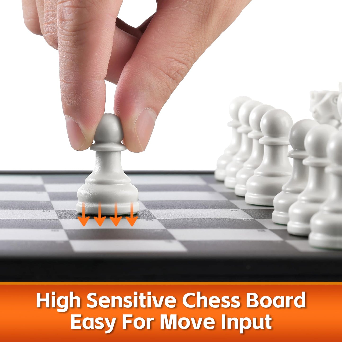 JWSCHESSSUN Advanced Electronic Chess Board | AI Voice Coach, ELO 2200+, Large Magnetic Pieces