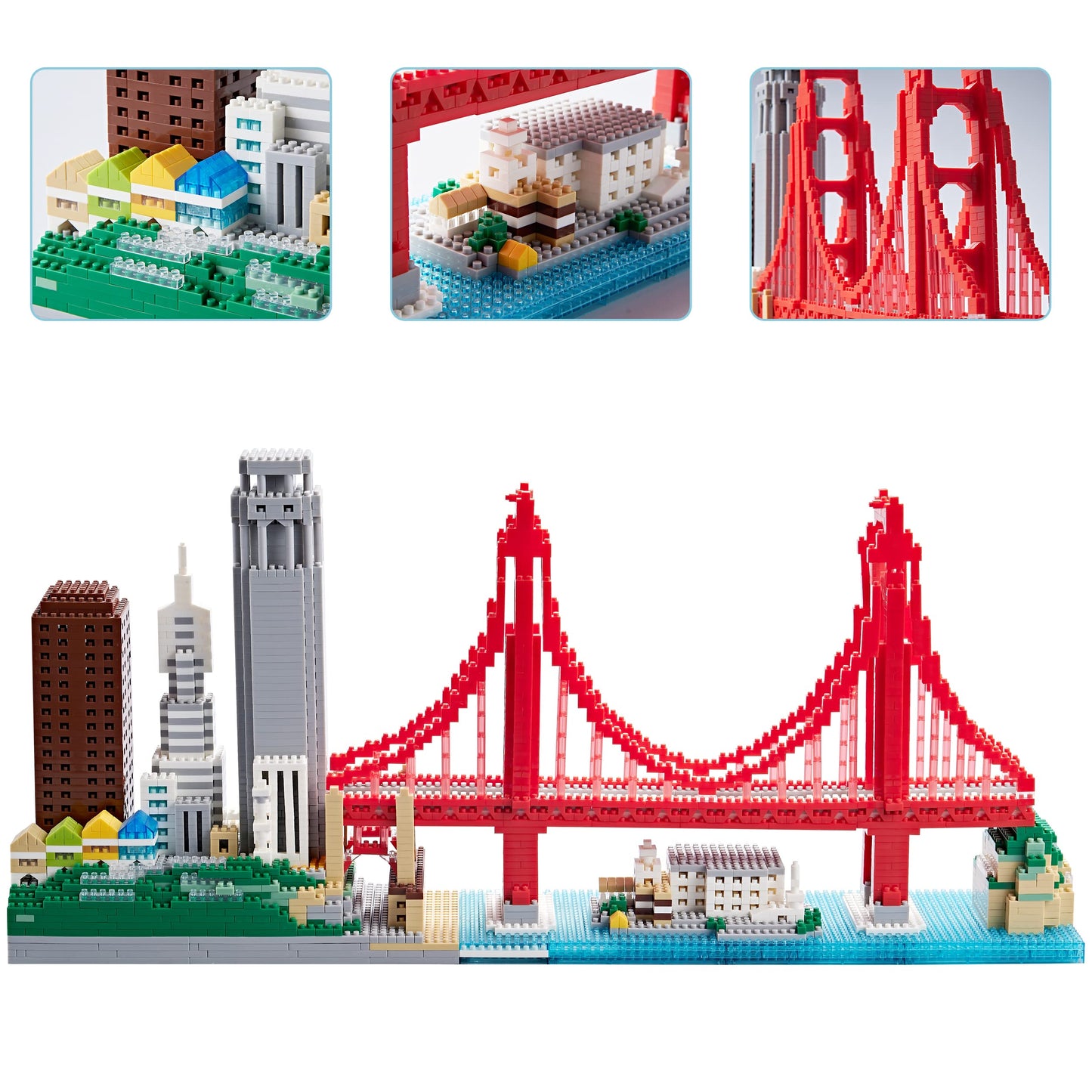 JXRLMB Micro Building Blocks Set for Adults – San Francisco Skyline 3574 PCS