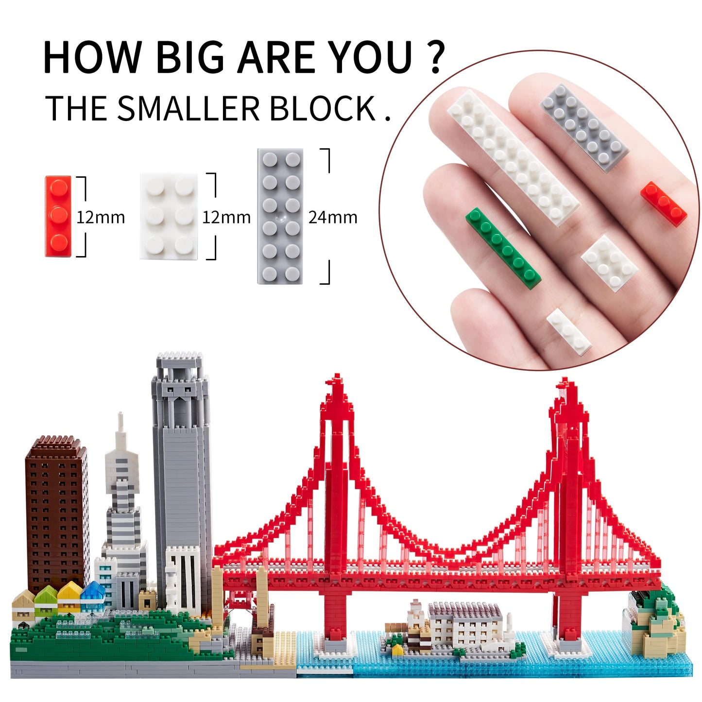 JXRLMB Micro Building Blocks Set for Adults – San Francisco Skyline 3574 PCS