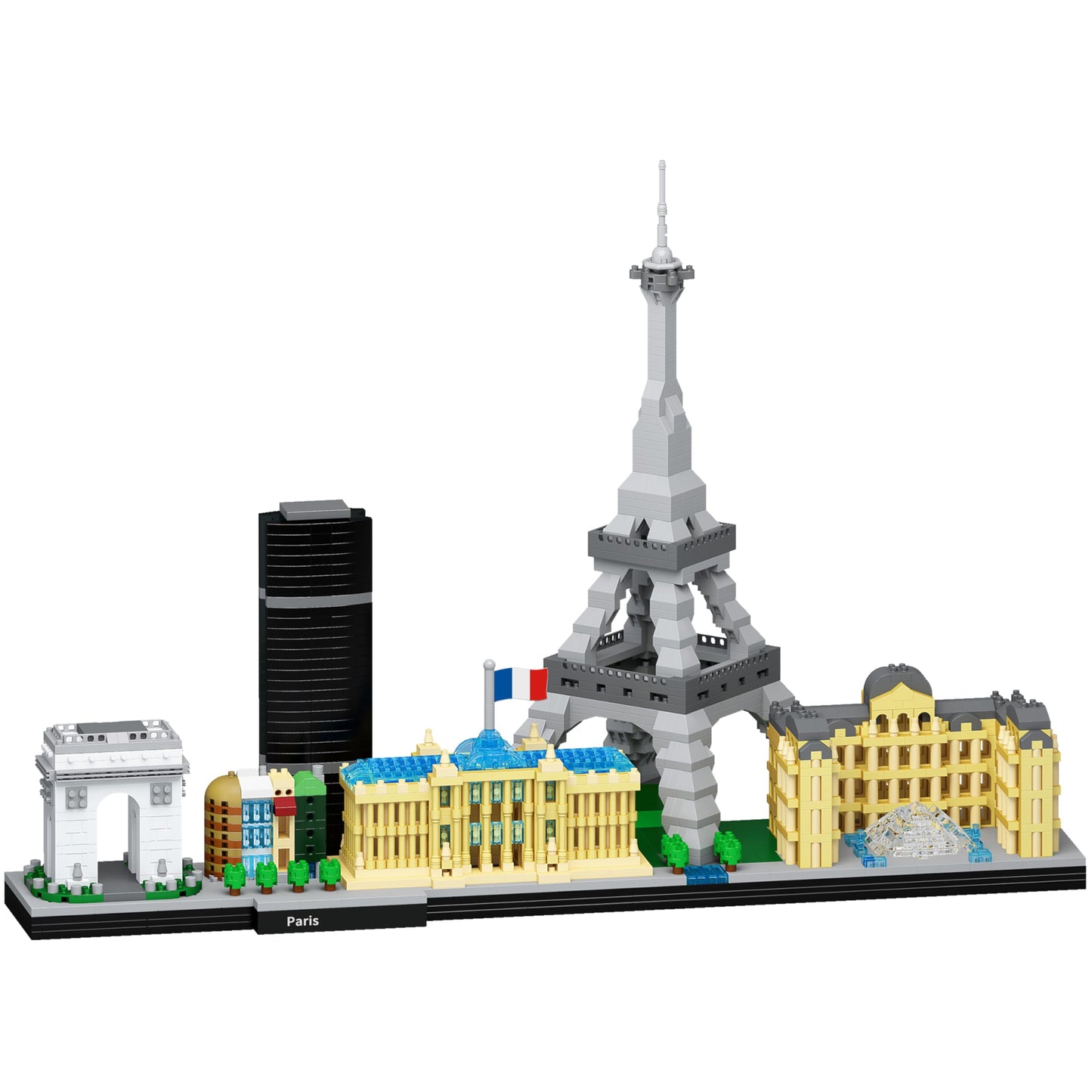 JXRLMB Paris Skyline Micro Building Blocks – 3680 PCS Architecture Kit with Eiffel Tower & Louvre
