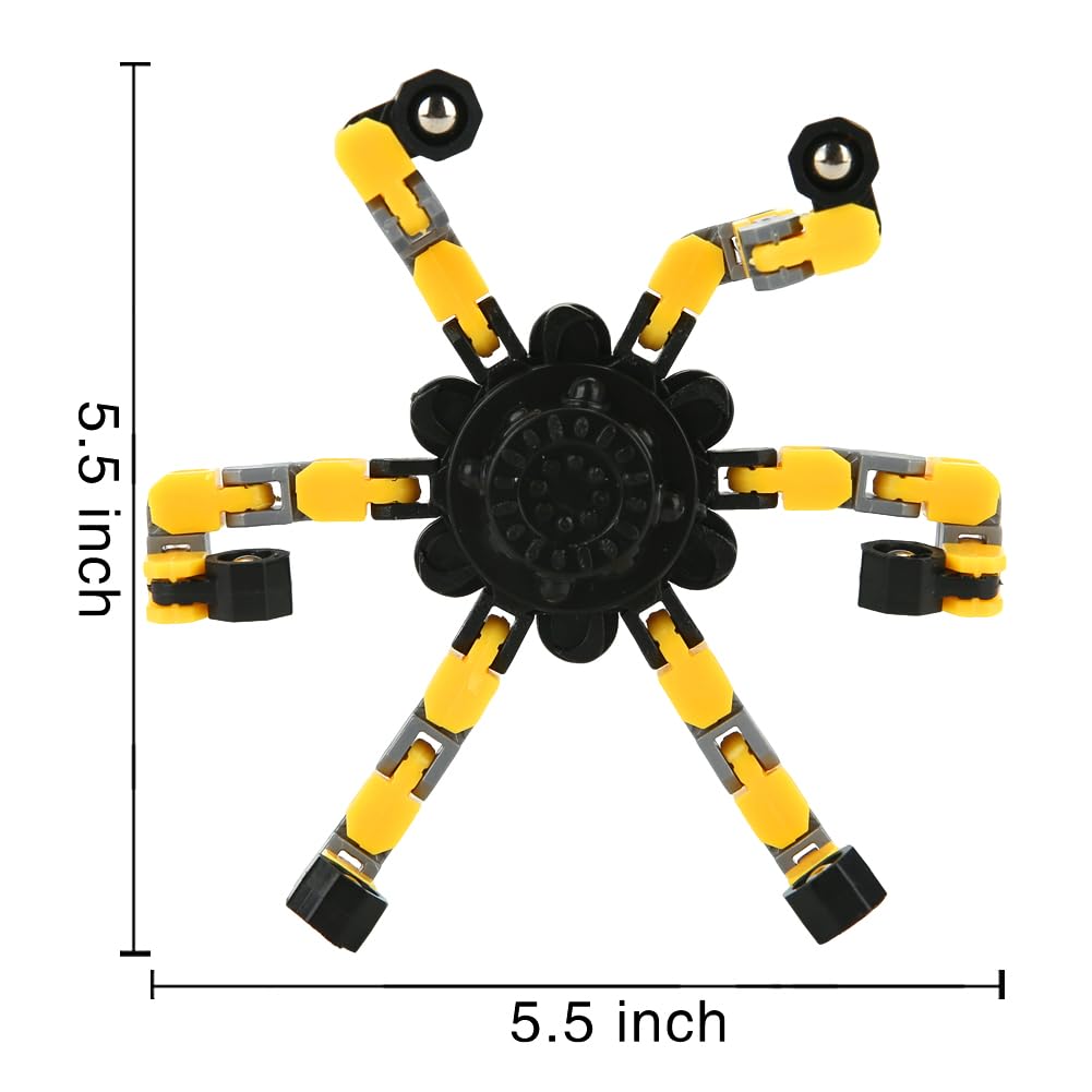 JYXT 16-Pack Deformable Fidget Spinners – Stress Relief & Focus DIY Chain Toy