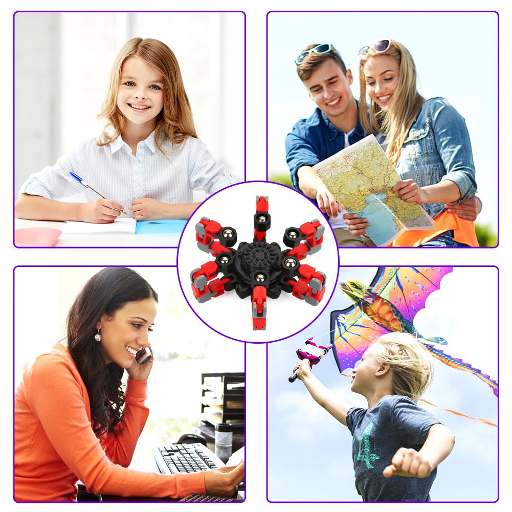 JYXT 8-Pack Transformable Fidget Spinners – Kids’ Toys, Party Favors & Classroom Prizes