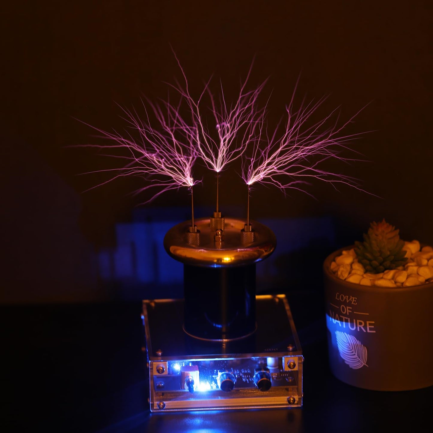JZENT Bluetooth Music Tesla Coil SSTC JE-28 – Desktop Arc Speaker & Teaching Toy