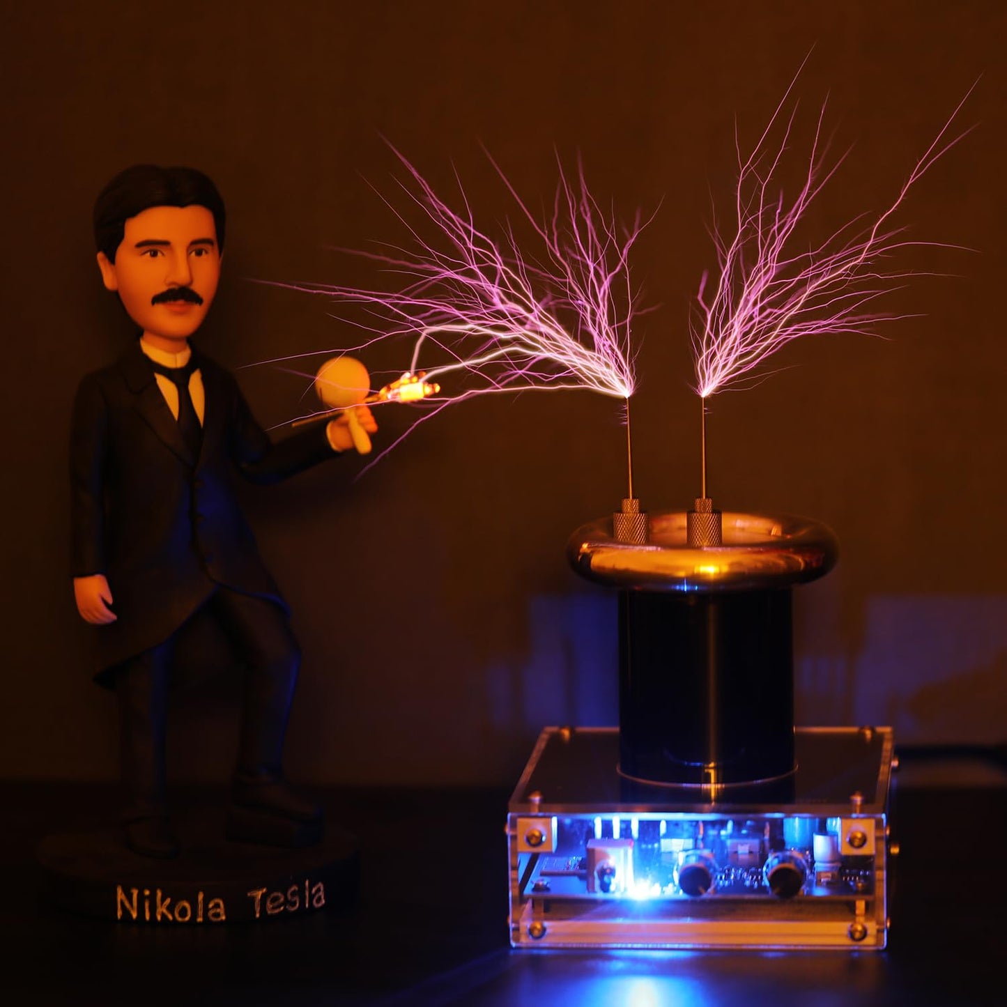 JZENT Bluetooth Music Tesla Coil SSTC JE-28 – Desktop Arc Speaker & Teaching Toy