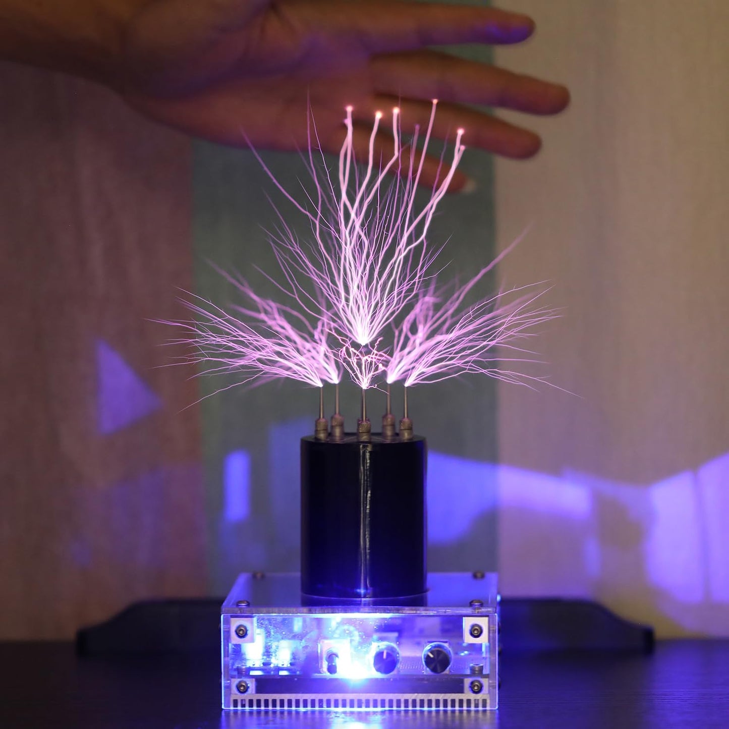 JZENT JE-19 Bluetooth Tesla Coil SSTC Desktop Toy | Arc Generator & Music Speaker