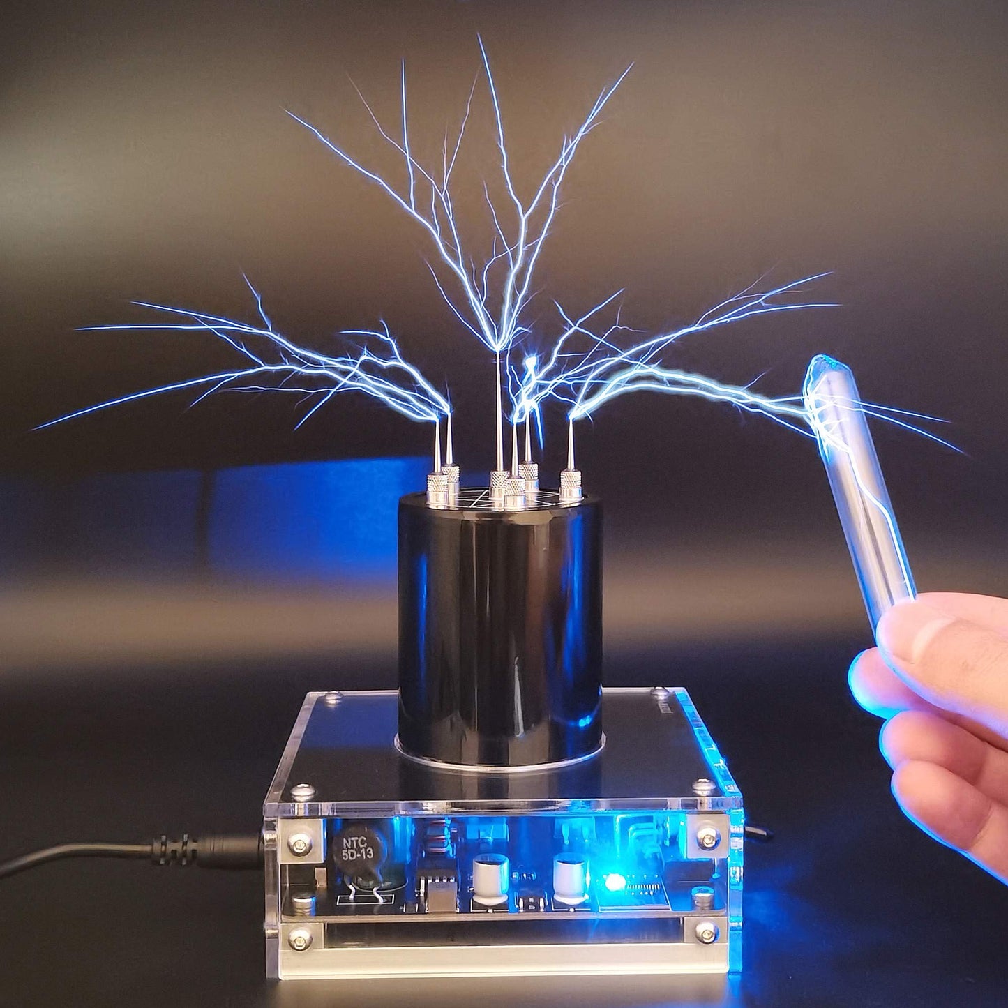JZENT JE-19 Bluetooth Tesla Coil SSTC Desktop Toy | Arc Generator & Music Speaker