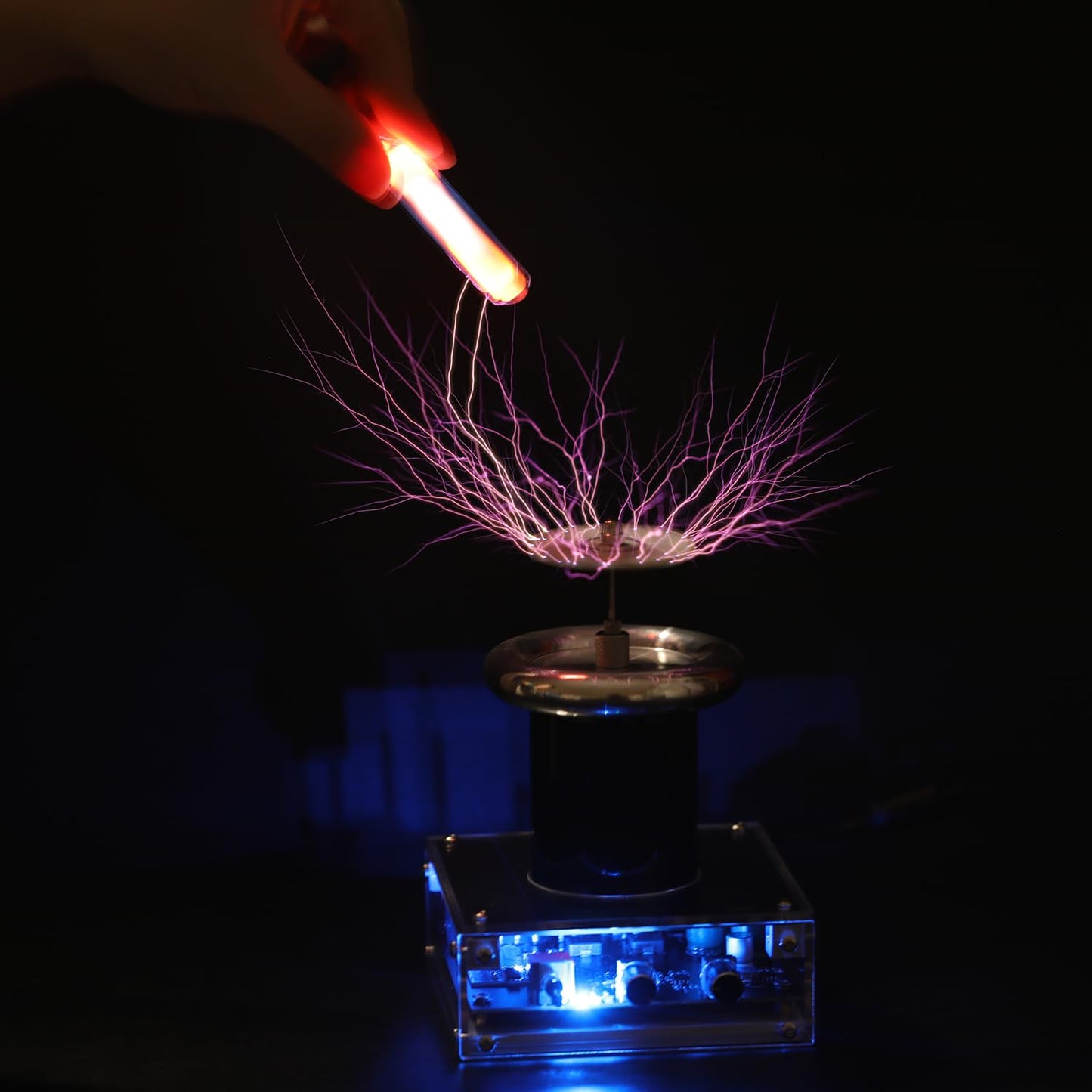 JZENT Bluetooth Music Tesla Coil SSTC JE-28 – Desktop Arc Speaker & Teaching Toy