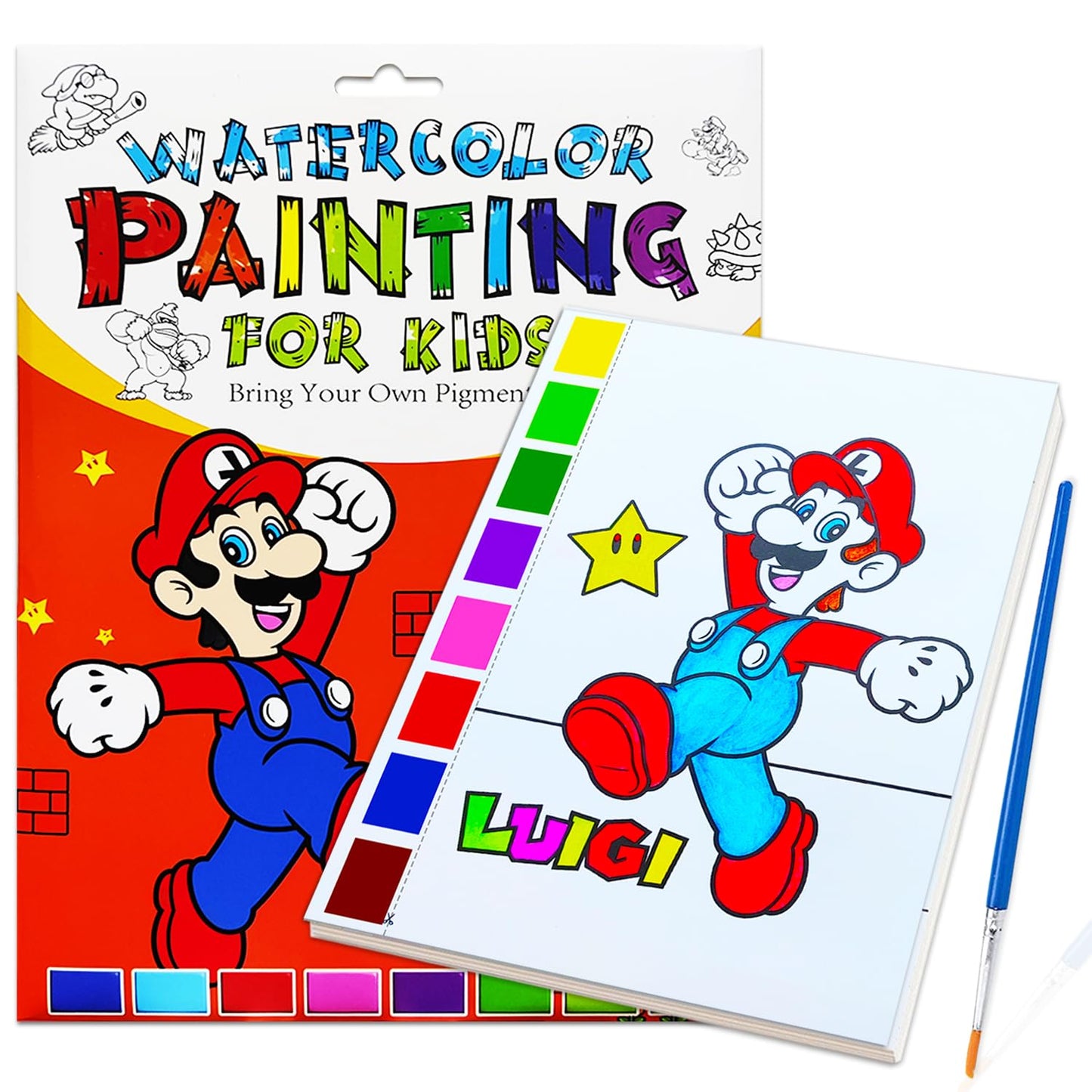 JZILU Watercolor Coloring Book for Kids - Paint with Water Magic Set & Travel Art Kit