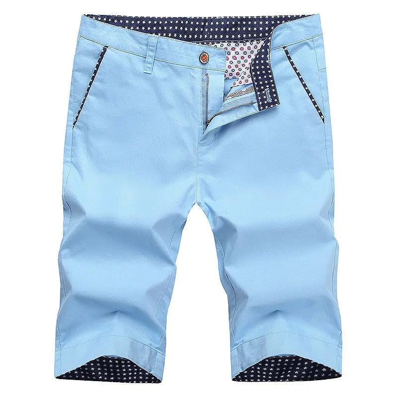 Men’s Cotton Blend Casual Sports Shorts – Loose Fit with Drawstring