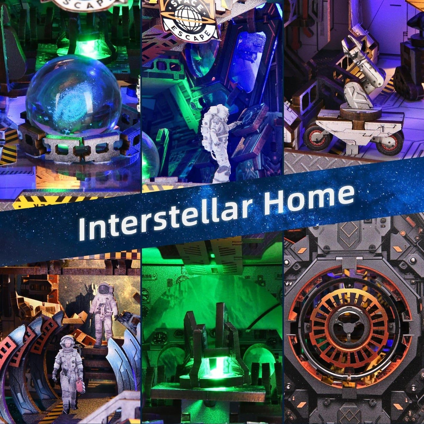 KaayeeWood Interstellar Book Nook Kit – DIY Miniature House for Shelf Decor