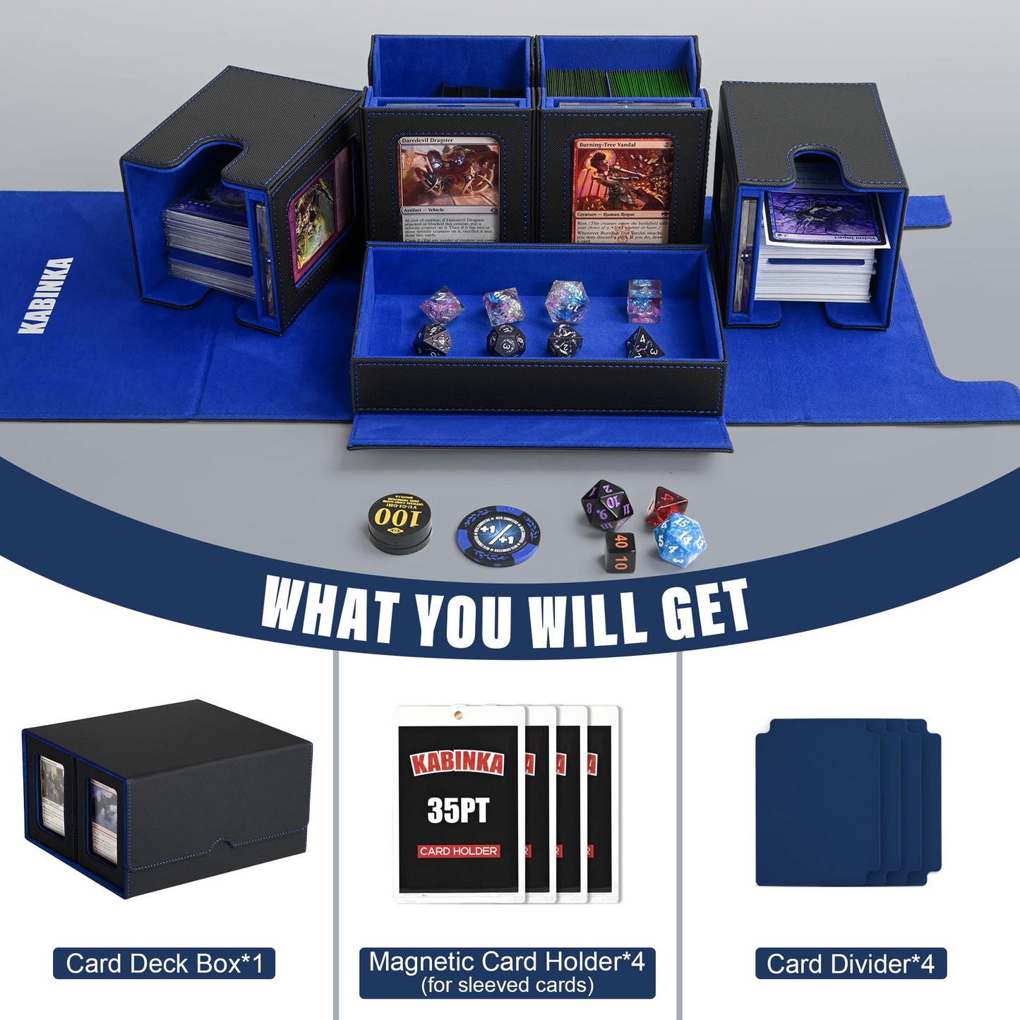Kabinka 5-in-1 Commander Deck Box with Display | 400+ Card Capacity