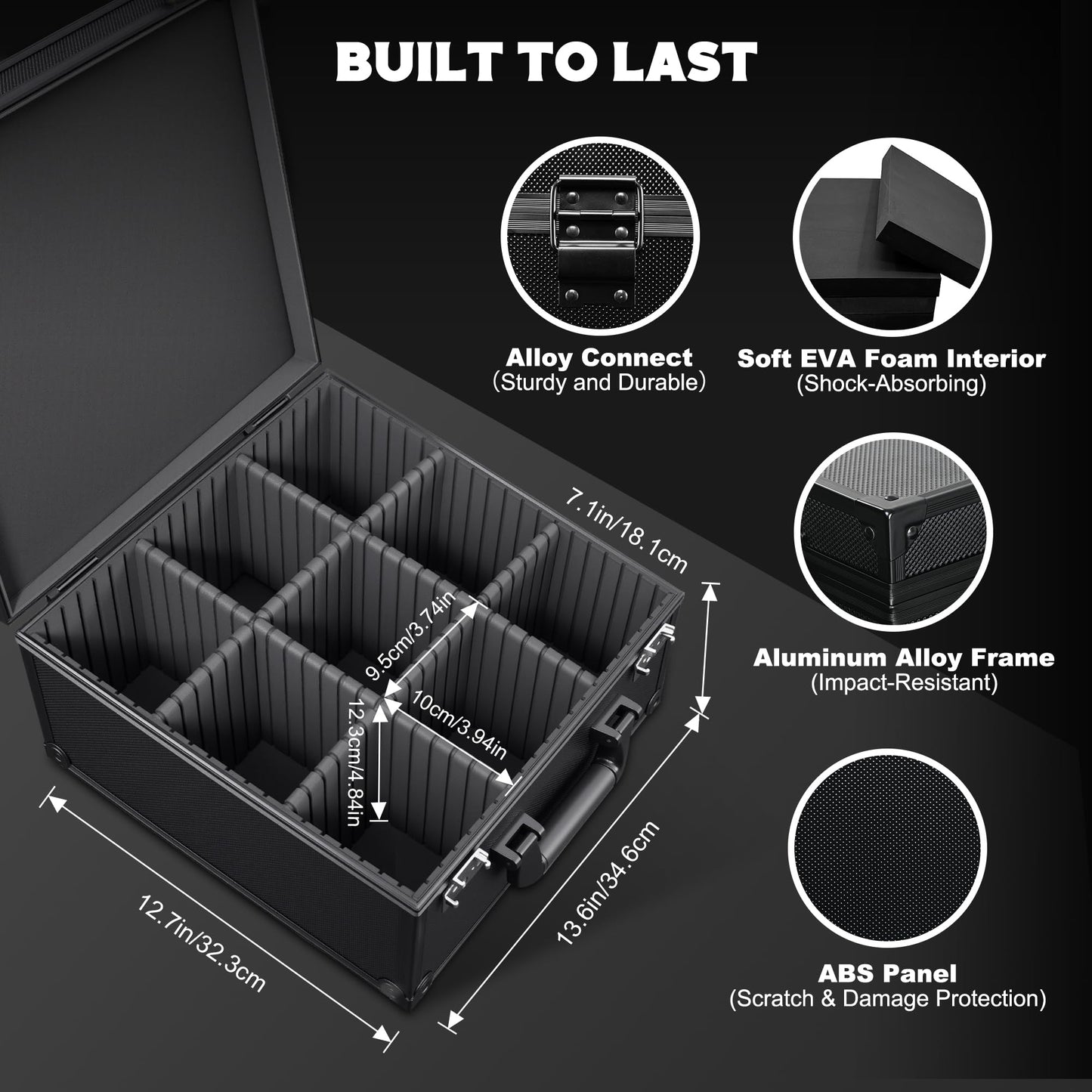 Kabinka Graded Card Storage Box with Display Window — TSA Locks & 110+ Card Capacity