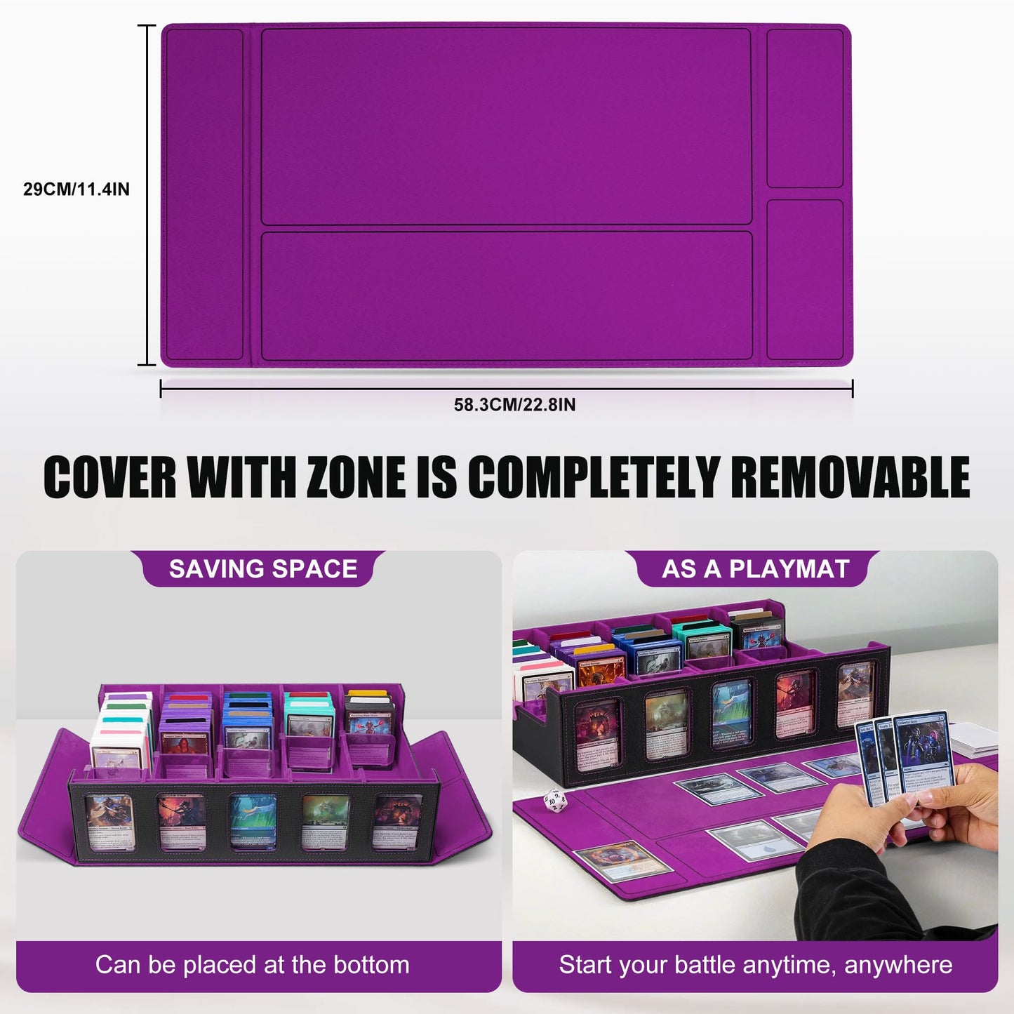 Kabinka Trading Card Storage Box — 5 Row Deck Case with Commander Display | 3900+ Cards