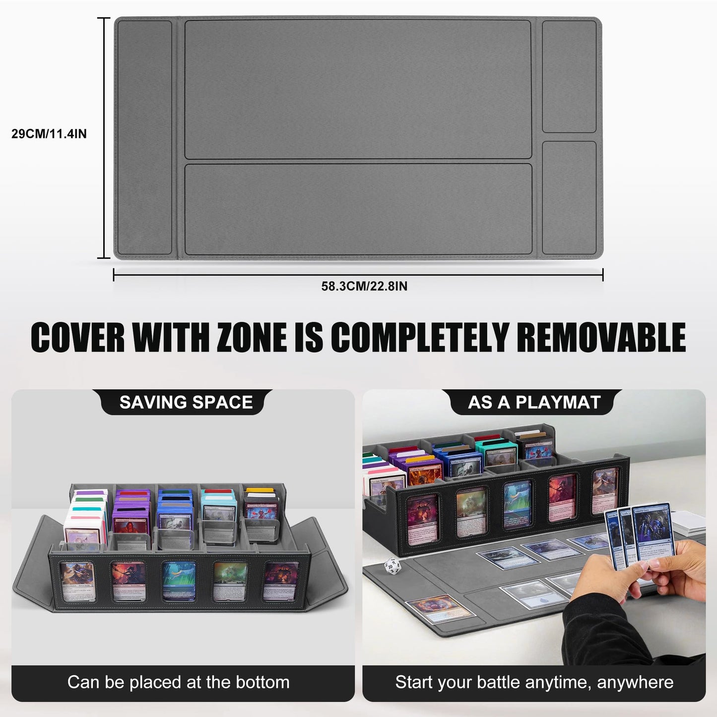 Kabinka 5-Row Trading Card Storage Box with Commander Display – 3900+ Capacity