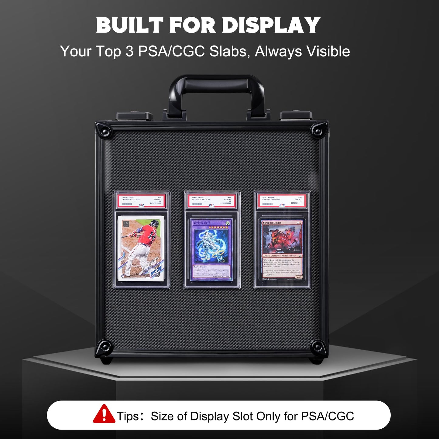 Kabinka Graded Card Storage Box with Display Window — TSA Locks & 110+ Card Capacity