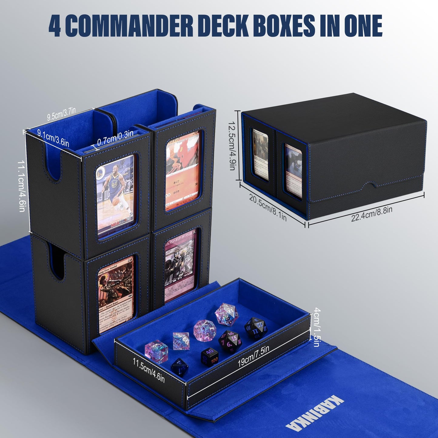 Kabinka 5-in-1 Commander Deck Box with Display | 400+ Card Capacity
