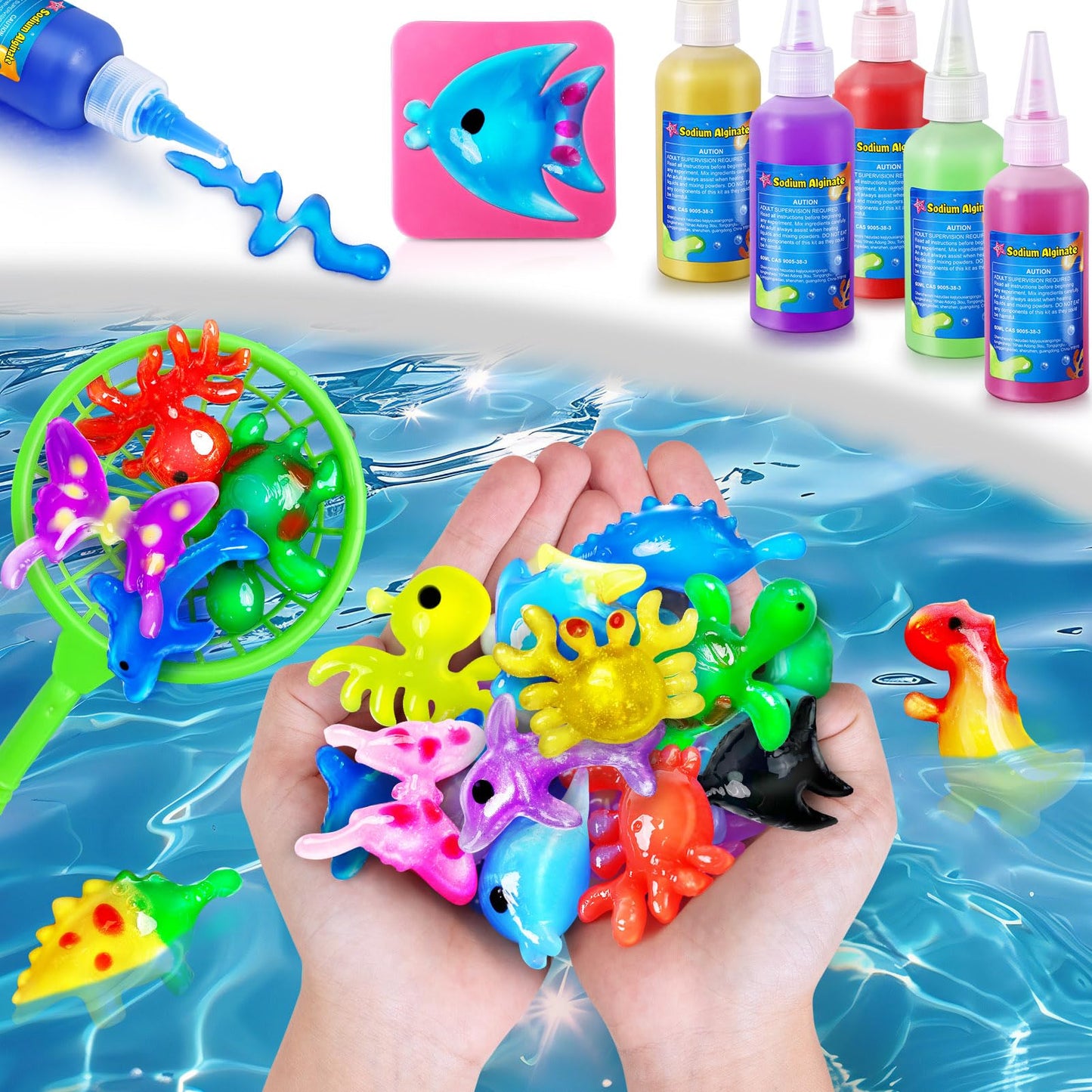 Kacwsoay Magic Water Elf Toy Kit for Kids – 12 Colors, DIY Squishies Makers, Gifts