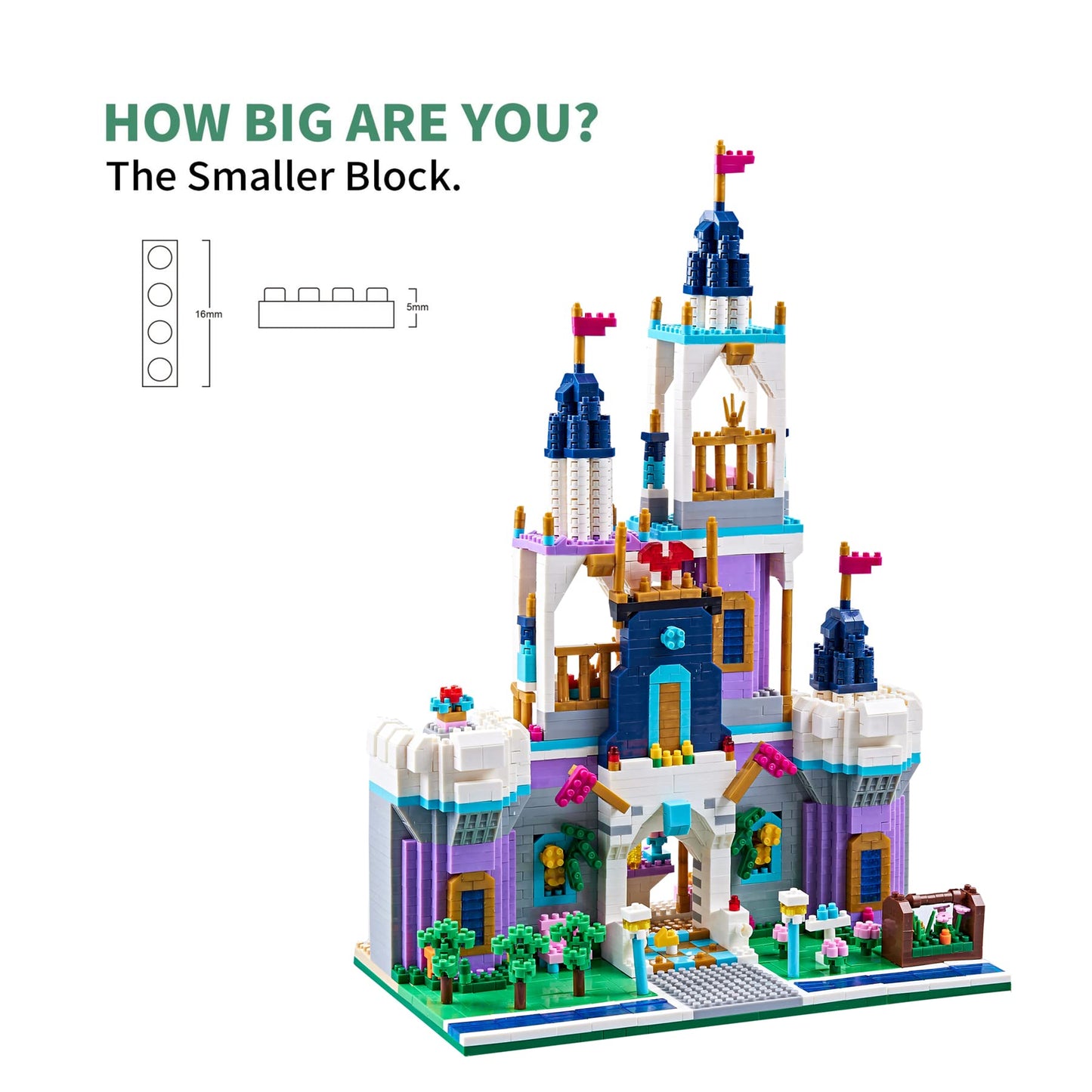 Kadablk Architecture Micro Blocks – Dream Castle Set (2800+ pcs) for Adults & Teens