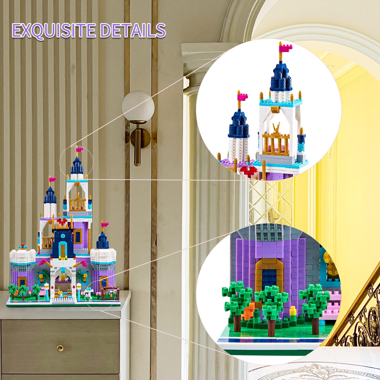Kadablk Architecture Micro Blocks – Dream Castle Set (2800+ pcs) for Adults & Teens