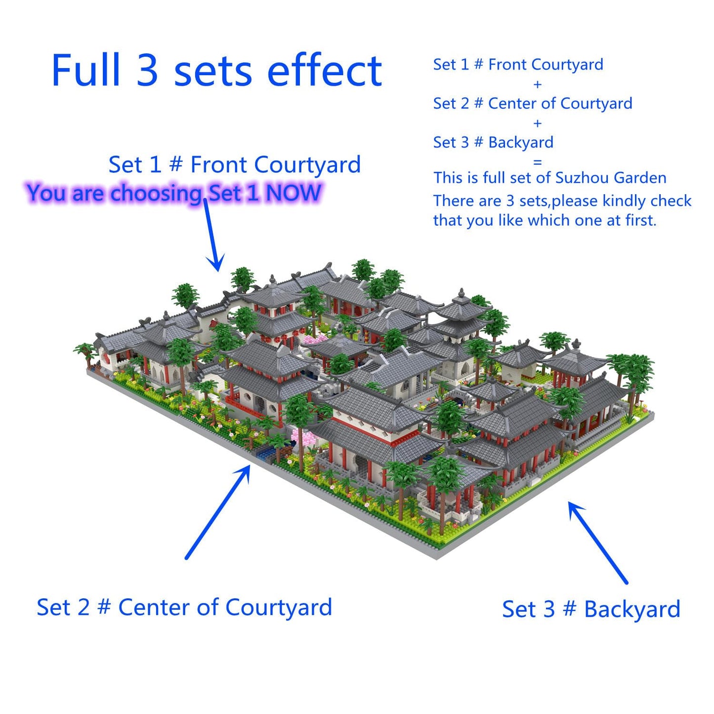 Kadablk Architecture Suzhou Garden Micro Block Set – Front Courtyard, 4222 PCS