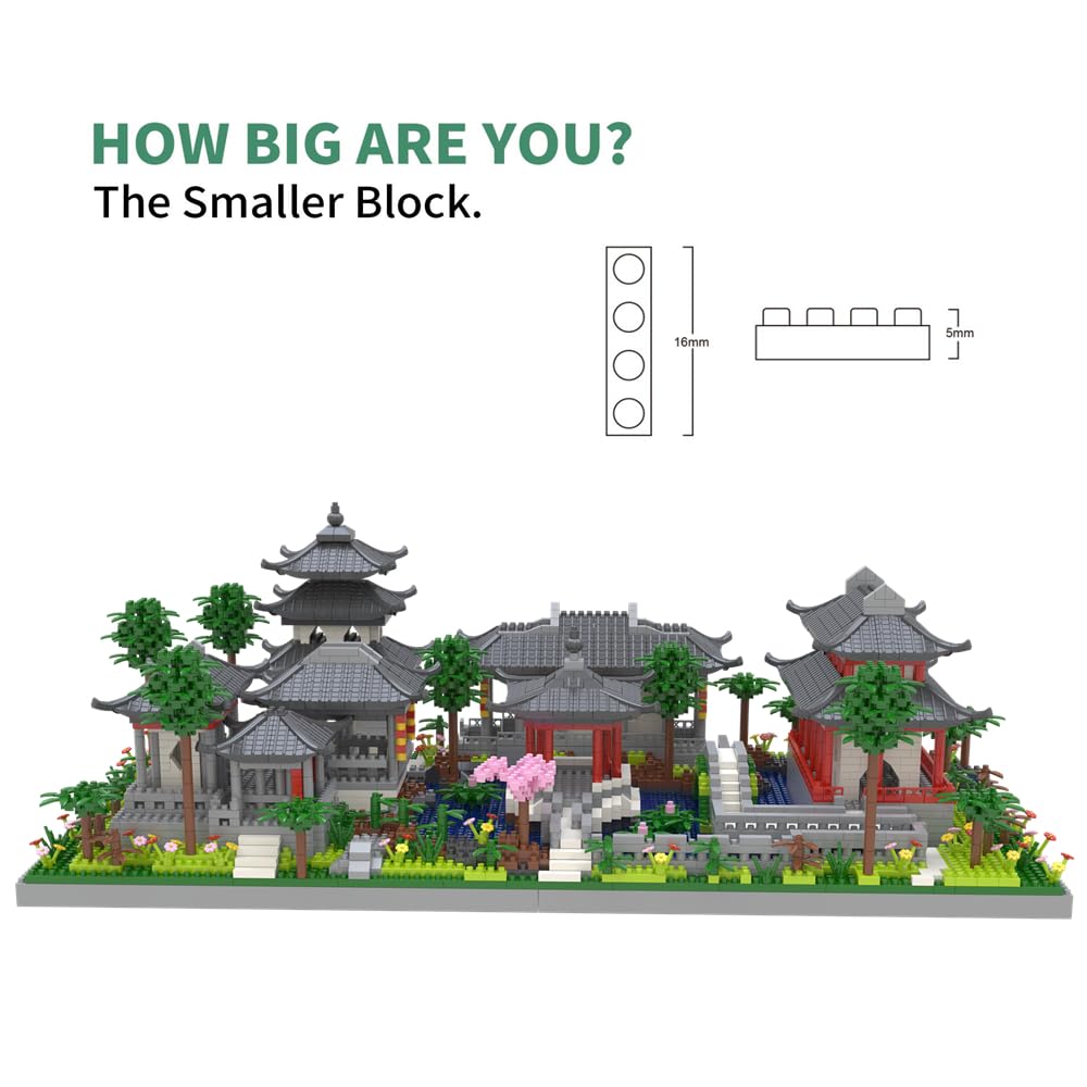 Kadablk Architecture Suzhou Garden Center Courtyard Micro Block Set – 3888 PCS