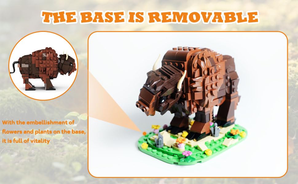 Kadablok Bison MOC Building Sets – Yellowstone-Inspired 384-Piece Display Model