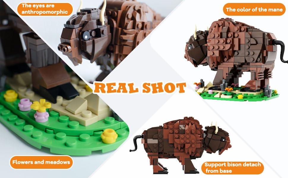 Kadablok Bison MOC Building Sets – Yellowstone-Inspired 384-Piece Display Model
