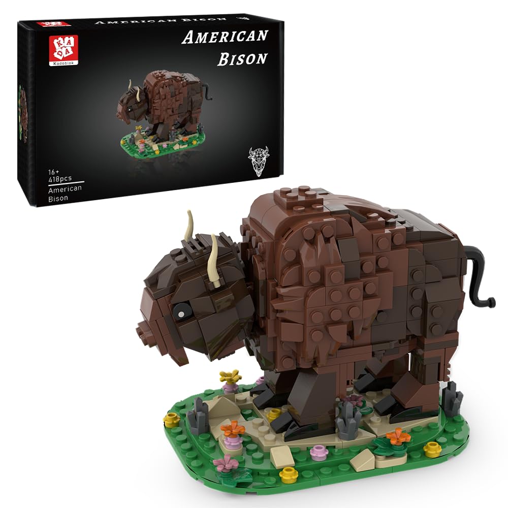 Kadablok Bison MOC Building Sets – Yellowstone-Inspired 384-Piece Display Model
