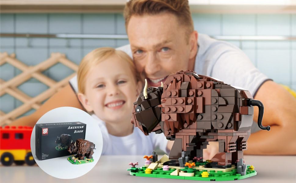 Kadablok Bison MOC Building Sets – Yellowstone-Inspired 384-Piece Display Model