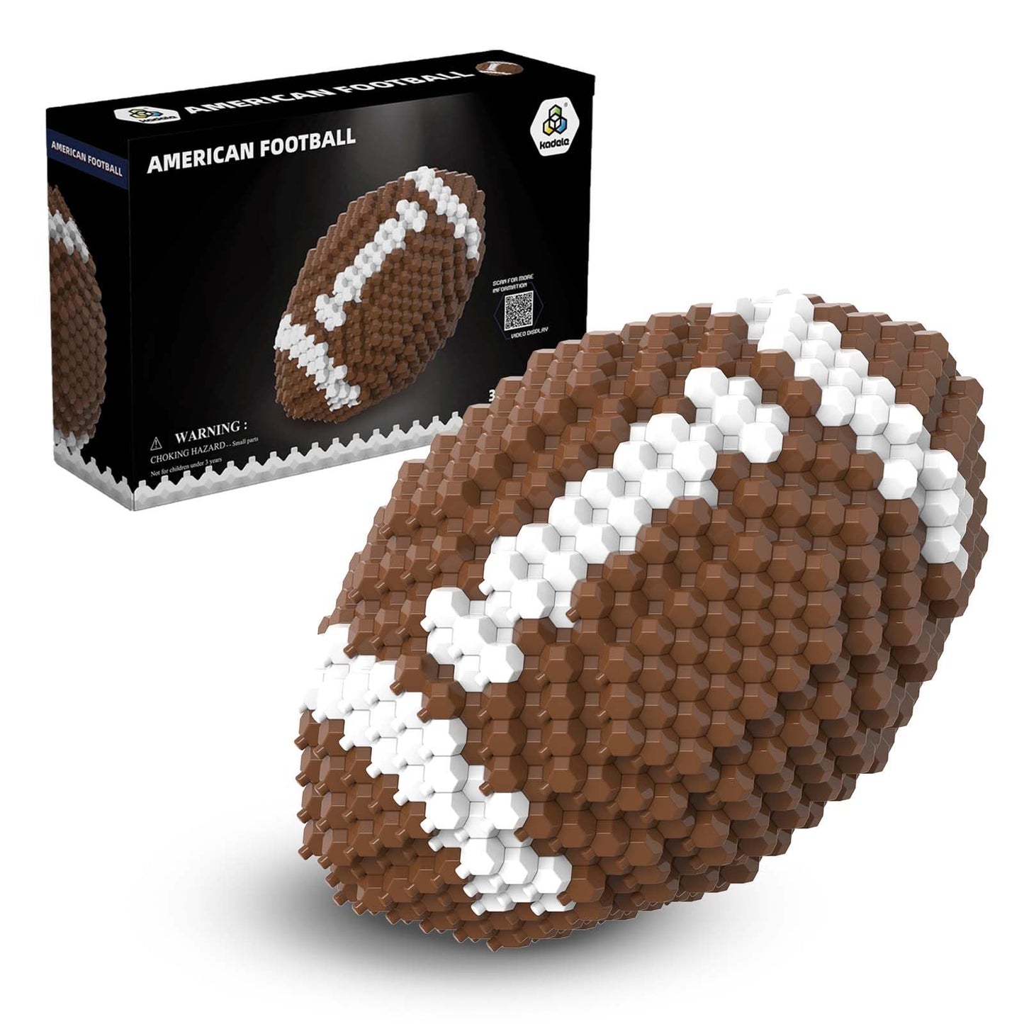 KADELE Football Block Set – 399-Piece Polyhedral Spherical Building Toy for Adults | Desktop Decor & STEM Challenge