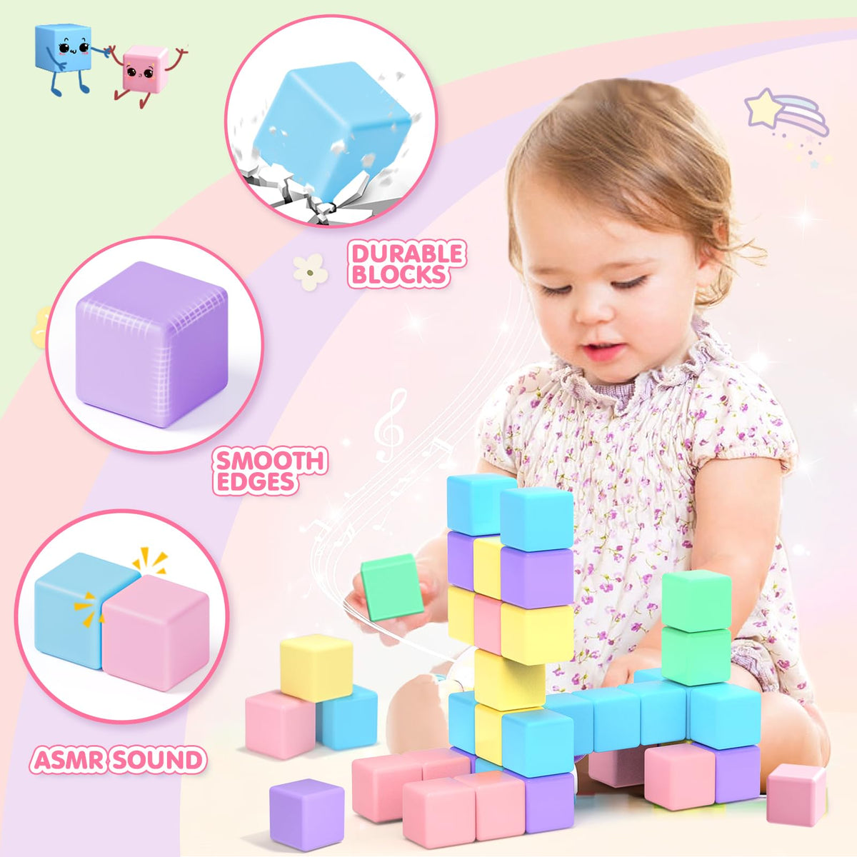 KAEILORU 45pcs Magnetic Blocks – STEM Building Toy for Kids Aged 3-8