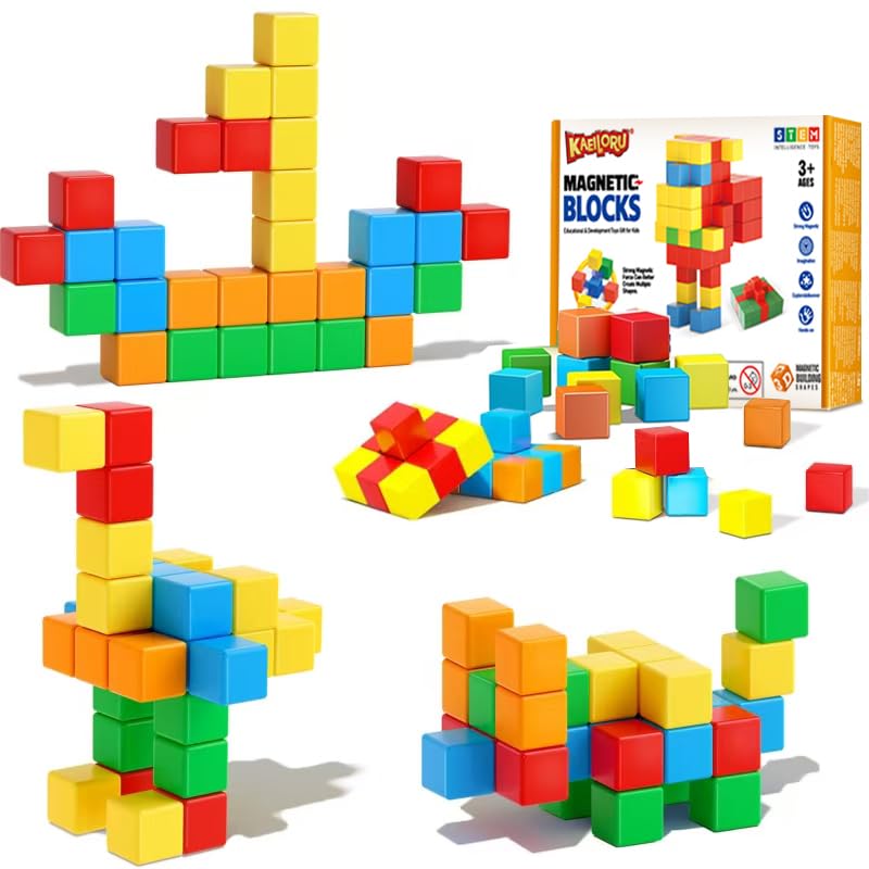 KAEILORU Magnetic Blocks for Kids 3-5 | STEM Building Toy & Creative Learning Cubes