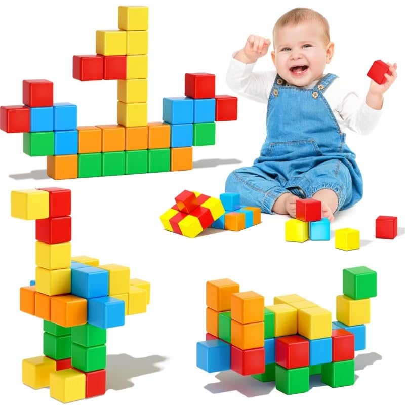 KAEILORU Magnetic Blocks for Kids 3-5 | STEM Building Toy & Creative Learning Cubes